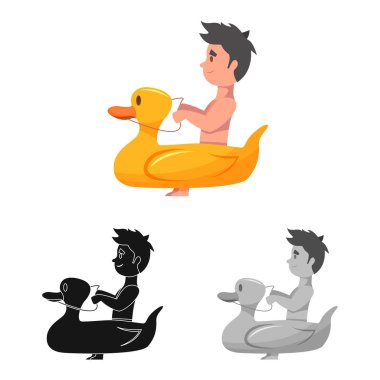 Havuzu ve yüzme simge vektör tasarımı. Havuzu ve etkinlik hisse senedi vektör çizim seti.