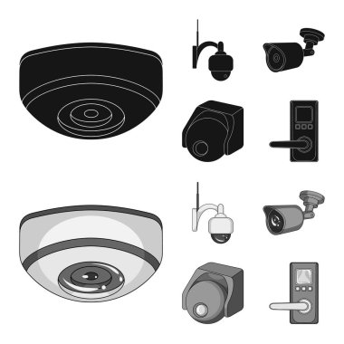 Cctv kamera simgesi vektör Illustration. Cctv ve sistem hisse senedi simgesi için web topluluğu.