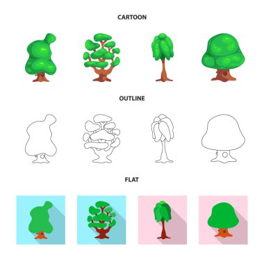 Ağaç ve doğa simge vektör tasarımı. Ağaç ve taç hisse senedi simgesi için web topluluğu.