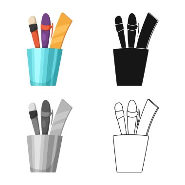 Eğitim ve öğrenme logo izole nesne. Eğitim ve okul vektör simgesini hissenin koleksiyonu.