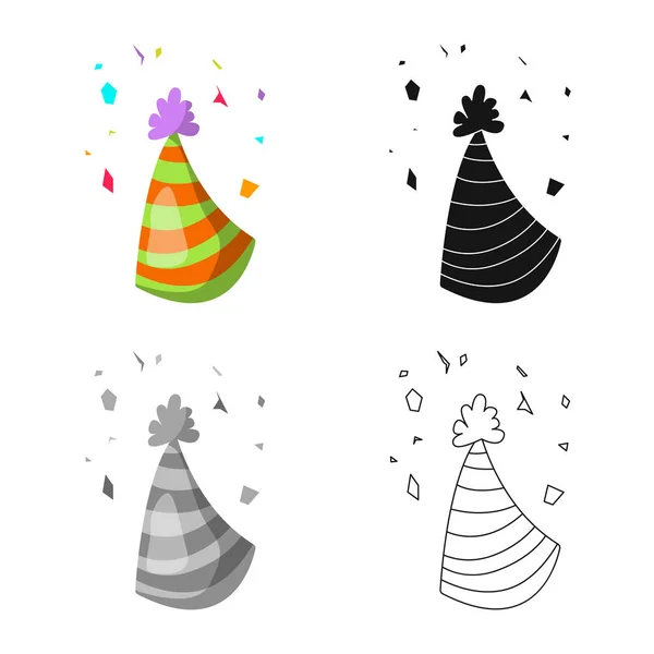 Vector design of party and birthday sign. Set of party and celebration stock symbol for web.