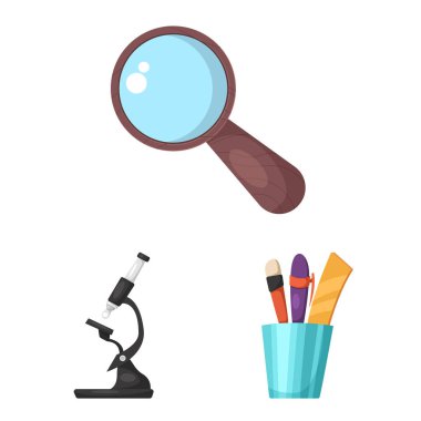 Eğitim ve öğrenme logo izole nesne. Eğitim ve okul hisse senedi vektör çizim.