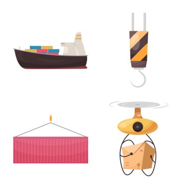 Yalıtılmış nesne mal ve kargo simgesi. Ürünler ve web için ambar hisse senedi simgesi.