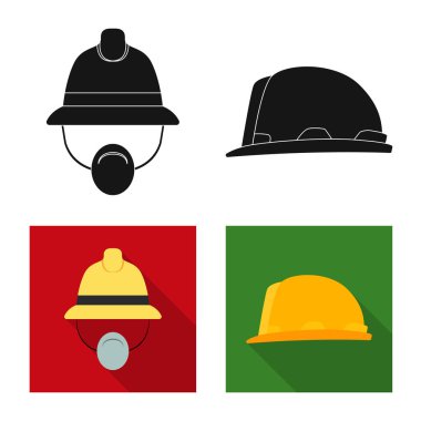 Şapkalar ve kap simge vektör Illustration. Şapkalar ve aksesuar hisse senedi vektör çizim koleksiyonu.