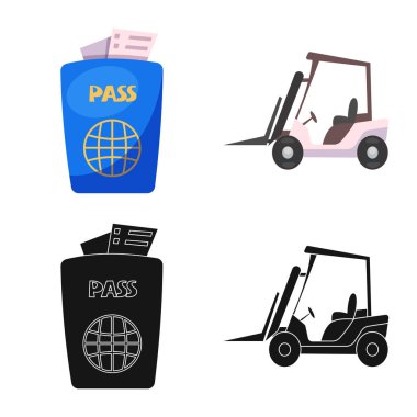 Havaalanı ve uçak işareti vektör tasarımı. Havaalanı ve uçak hisse senedi vektör çizim topluluğu.