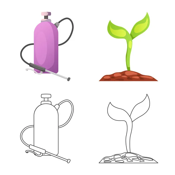 Vectorillustratie van en pictogram. Verzameling en vector pictogram voor voorraad. — Stockvector