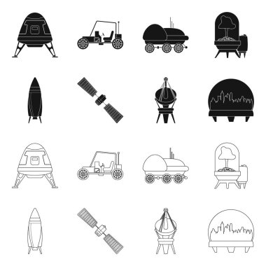 Mars ve uzay simge vektör tasarımı. Mars ve dünya hisse senedi vektör çizim.