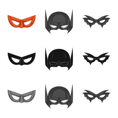Kahraman ve maske logo vektör tasarımı. Kahraman ve süper kahraman hisse senedi vektör çizim topluluğu.