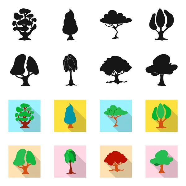Ilustração Vetorial Logotipo Árvore Natureza Conjunto Árvore Coroa Estoque Vetor — Vetor de Stock