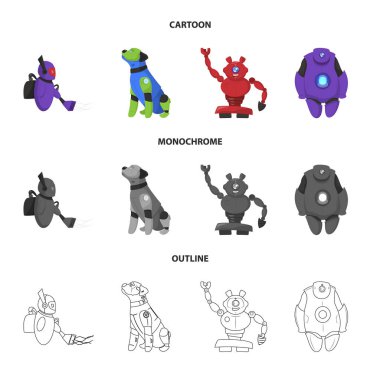 Robot ve fabrika simge vektör tasarımı. Robot ve uzay hisse senedi simgesi için web topluluğu.