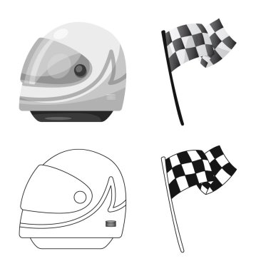 Araba ve ralli simge vektör tasarımı. Araba ve yarış hisse senedi simgesi web için kümesi.