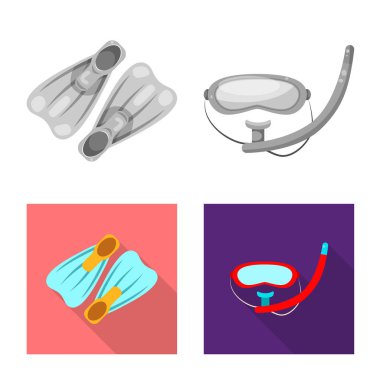 Havuzu ve yüzme simge vektör Illustration. Havuzu ve etkinlik hisse senedi vektör çizim seti.