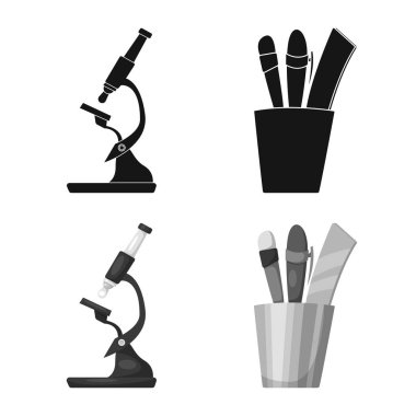 Eğitim ve öğrenme simge vektör Illustration. Eğitim ve okul hisse senedi vektör çizim koleksiyonu.