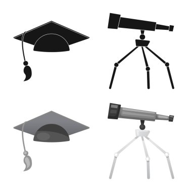 Eğitim ve öğrenme simge vektör tasarımı. Eğitim ve okul hisse senedi vektör çizim koleksiyonu.
