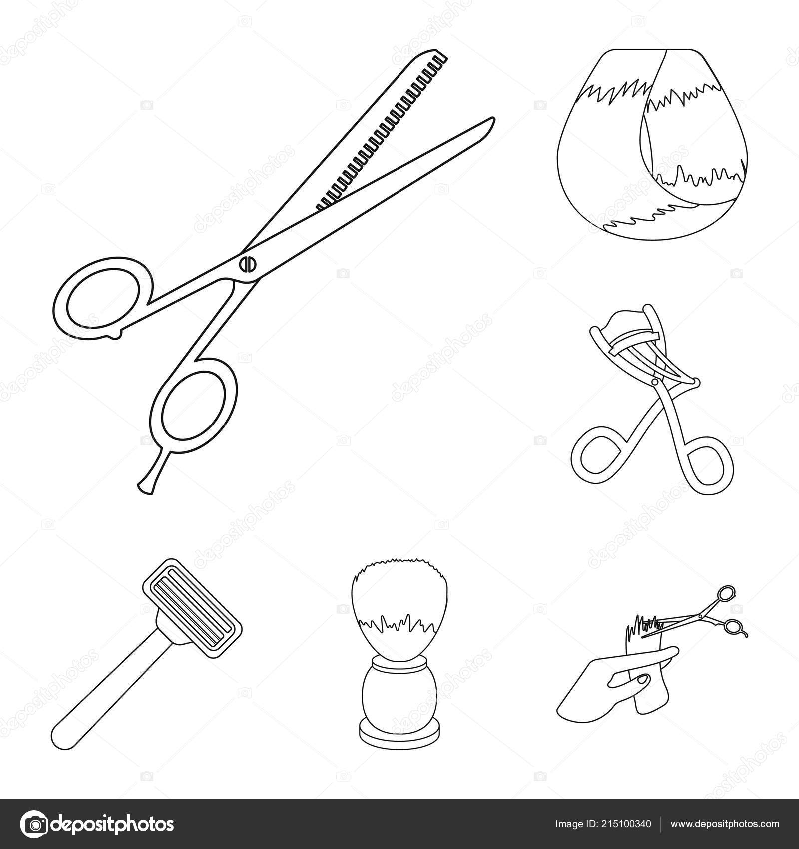 Раскраски парикмахерские инструменты для детей 3-4