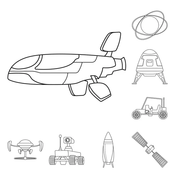 Διανυσματική σχεδίαση του Άρη και χώρο σύμβολο. Σετ του Άρη και το εικονίδιο πλανήτη διάνυσμα απόθεμα. — Διανυσματικό Αρχείο