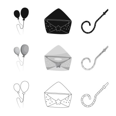 Parti ve Doğum günü simge vektör Illustration. Parti ve kutlama hisse senedi simgesi için web topluluğu.