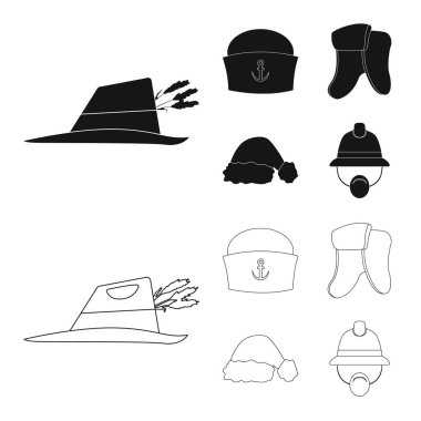 Şapkalar ve kap işareti yalıtılmış nesne. Şapkalar ve web için aksesuar hisse senedi simgesi.