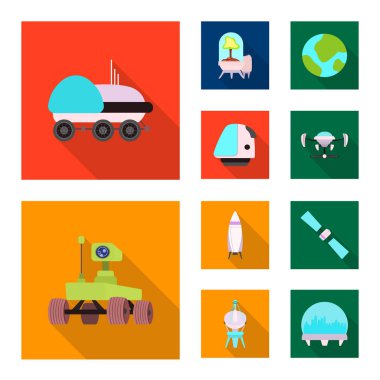 Mars'ın illüstrasyon vektör ve işareti alanı. Mars ve gezegen hisse senedi simgesi için web topluluğu.