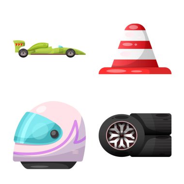 Araba ve ralli simge vektör Illustration. Araba ve yarış hisse senedi simgesi için web topluluğu.