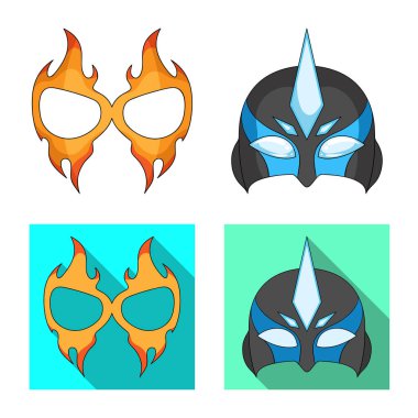 Kahraman ve maske simgesinin yalıtılmış nesne. Kahraman ve süper kahraman hisse senedi simgesi için web topluluğu.