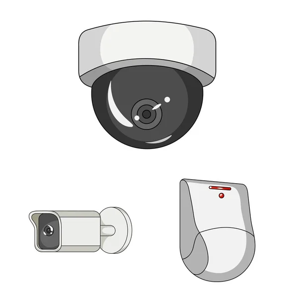 Vector illustration of cctv and camera icon. Collection of cctv and system stock vector illustration. — Stock Vector