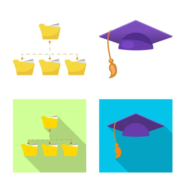 Ilustração vetorial do ícone educação e aprendizagem. Coleção de educação e símbolo de estoque de escola de web . —  Vetores de Stock