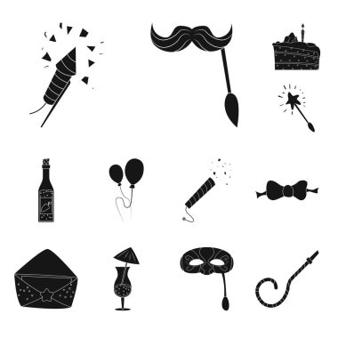 Parti ve Doğum işareti vektör Illustration. Parti ve kutlama hisse senedi vektör çizim seti.