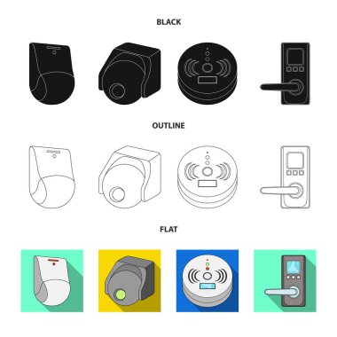 Cctv ve kamera logo vektör tasarımı. Cctv ve sistem hisse senedi simgesi için web topluluğu.