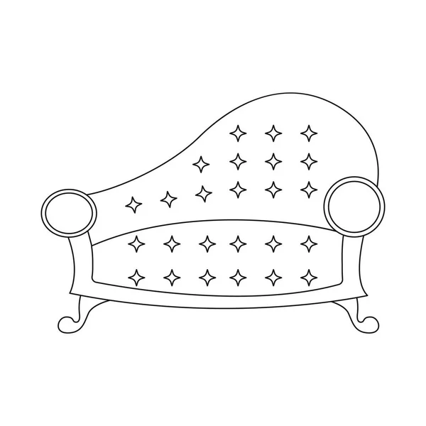 Ilustração vetorial de móveis e logotipo do apartamento. Conjunto de móveis e ícone de vetor doméstico para estoque . — Vetor de Stock