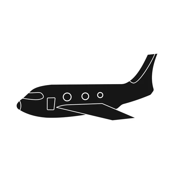 Vektorillustration des Flughafen- und Flugzeugschildes. Set von Flughafen und Flugzeug Aktiensymbol für Web. — Stockvektor