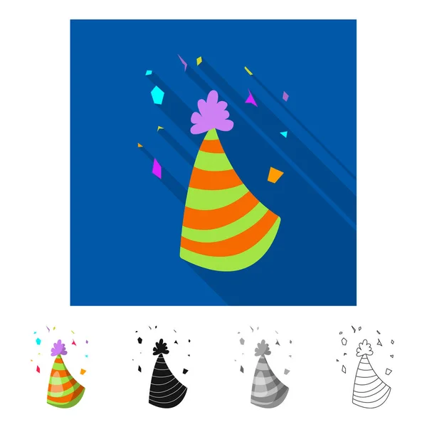 Ilustración vectorial del logotipo de fiesta y cumpleaños. Conjunto de fiesta y celebración icono de vector para la acción . — Vector de stock