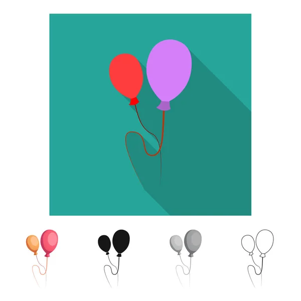 Isolated object of party and birthday sign. Set of party and celebration vector icon for stock.