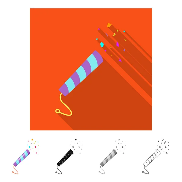 Ilustración vectorial de fiesta y símbolo de cumpleaños. Conjunto de fiesta y celebración stock vector ilustración . — Archivo Imágenes Vectoriales