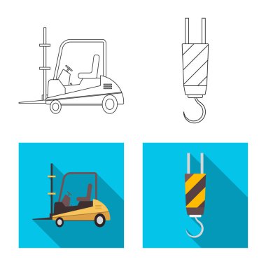 Mal ve kargo simge vektör Illustration. Ürünler ve ambar stok vektör çizim koleksiyonu.