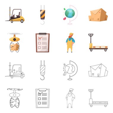 Yalıtılmış nesne mal ve kargo sembolü. Ürünler ve ambar hisse senedi simgesi için web topluluğu.