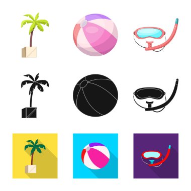 Yalıtılmış nesne havuzu ve logo yüzme. Havuzu ve etkinlik hisse senedi vektör çizim topluluğu.