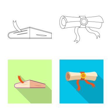 Eğitim ve işaret öğrenme yalıtılmış nesne. Eğitim ve okul vektör simgesini hissenin koleksiyonu.