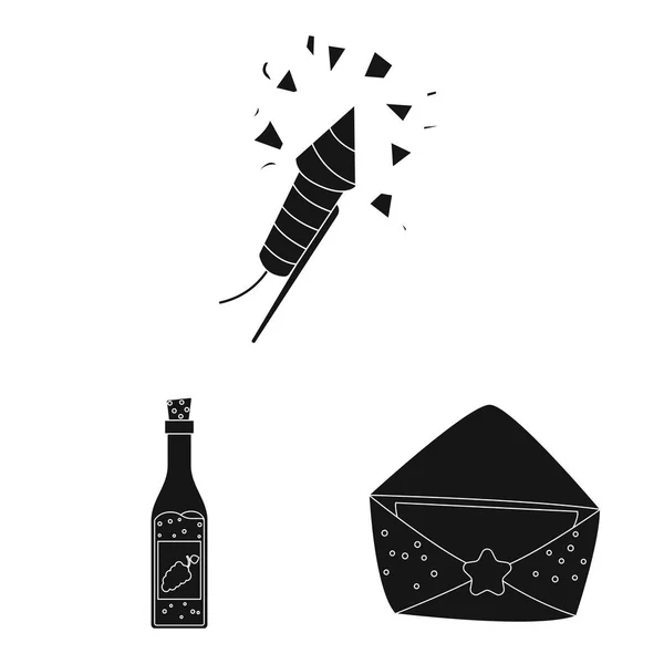 Векторная иллюстрация логотипа вечеринки и дня рождения. Набор векторной иллюстрации вечеринок и торжеств . — стоковый вектор