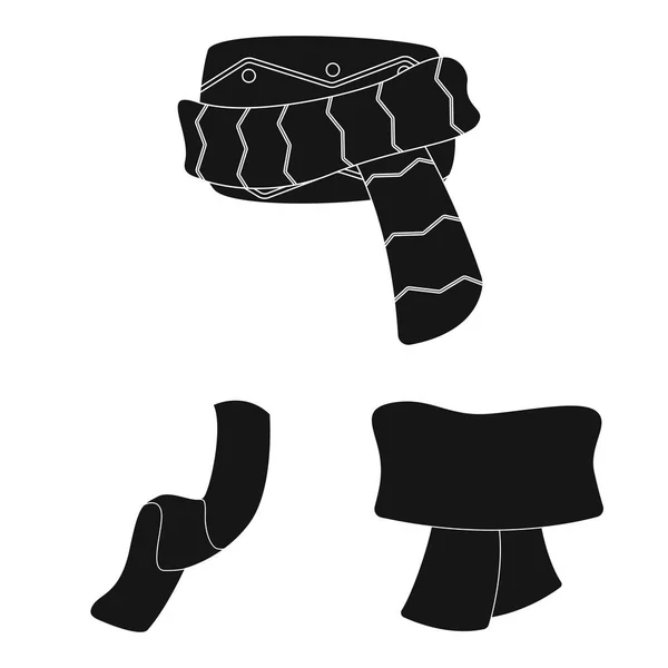 Isoliertes Objekt Aus Schal Und Schal Logo Kollektion Von Schal — Stockvektor