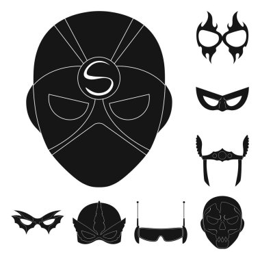 Kahraman ve maske sembolü yalıtılmış nesne. Kahraman topluluğu ve hisse senedi için süper kahraman vektör simgesi.