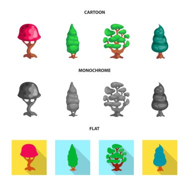 Ağaç ve doğa işareti vektör tasarımı. Ağaç ve taç hisse senedi simgesi için web topluluğu.