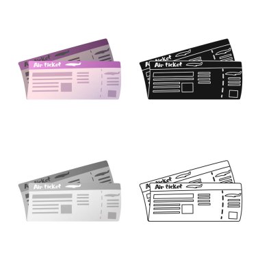 Havaalanı ve uçak işareti yalıtılmış nesne. Hisse senedi için Havaalanı ve uçak vektör simge topluluğu.