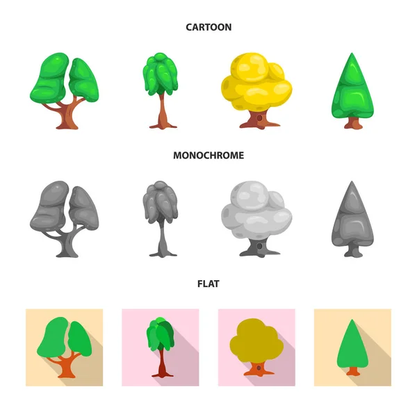 Ağaç ve doğa logo vektör Illustration. Ağaç ve taç hisse senedi vektör çizim topluluğu. — Stok Vektör