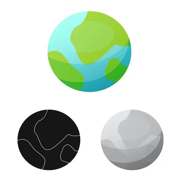 Elkülönített objektum a mars és a bejelentkezési hely. A mars és a bolygó tőzsdei szimbólum a web beállítása. — Stock Vector