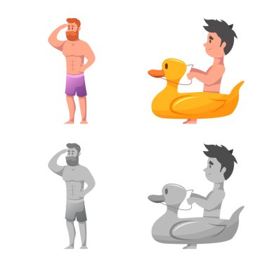 Havuzu ve yüzme simge vektör tasarımı. Havuzu ve etkinlik hisse senedi simgesi için web topluluğu.