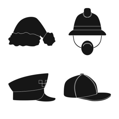 Şapkalar ve kap işareti yalıtılmış nesne. Şapkalar ve web için aksesuar hisse senedi simgesi.