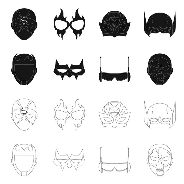 Векторний дизайн іконки героя і маски. Набір символів героя і супергероя для Інтернету . — стоковий вектор