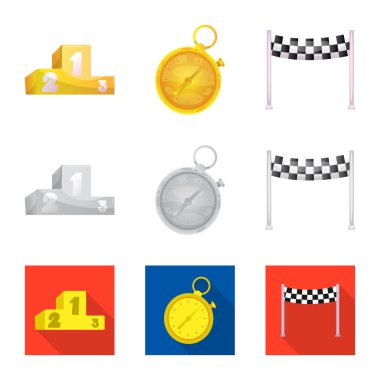 Araba ve ralli simge vektör tasarımı. Hisse senedi için araba ve yarış vektör simge kümesi.