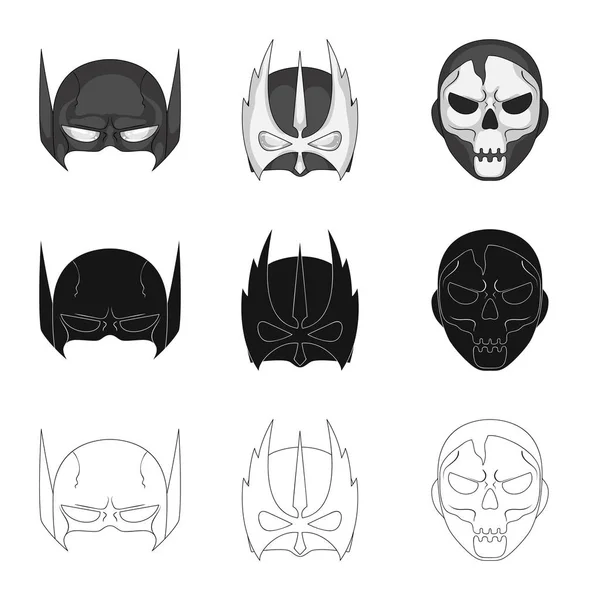 Diferentes superhéroes máscaras para los niños.: vector de stock